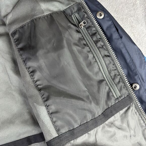 Eddie Bauer Jacket Men Small Weatheredge Blue Hooded Windbreaker Water Resistant - Picture 4 of 16